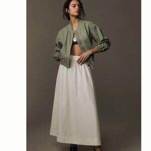 Pilcro Canvas Cropped Bomber Jacket